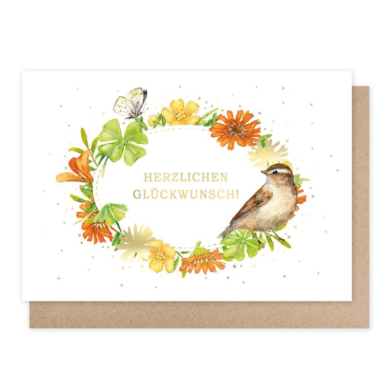 Doppelkarte-Vogelkranz